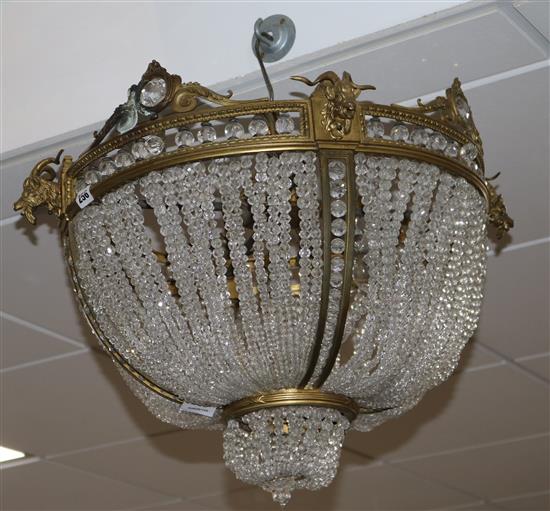 A bag chandelier